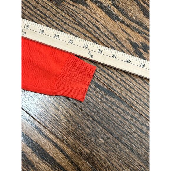 Ralph Lauren Cashmere Sweater Womens Small Orange Knit Long Sleeve Turtleneck - Picture 4 of 8